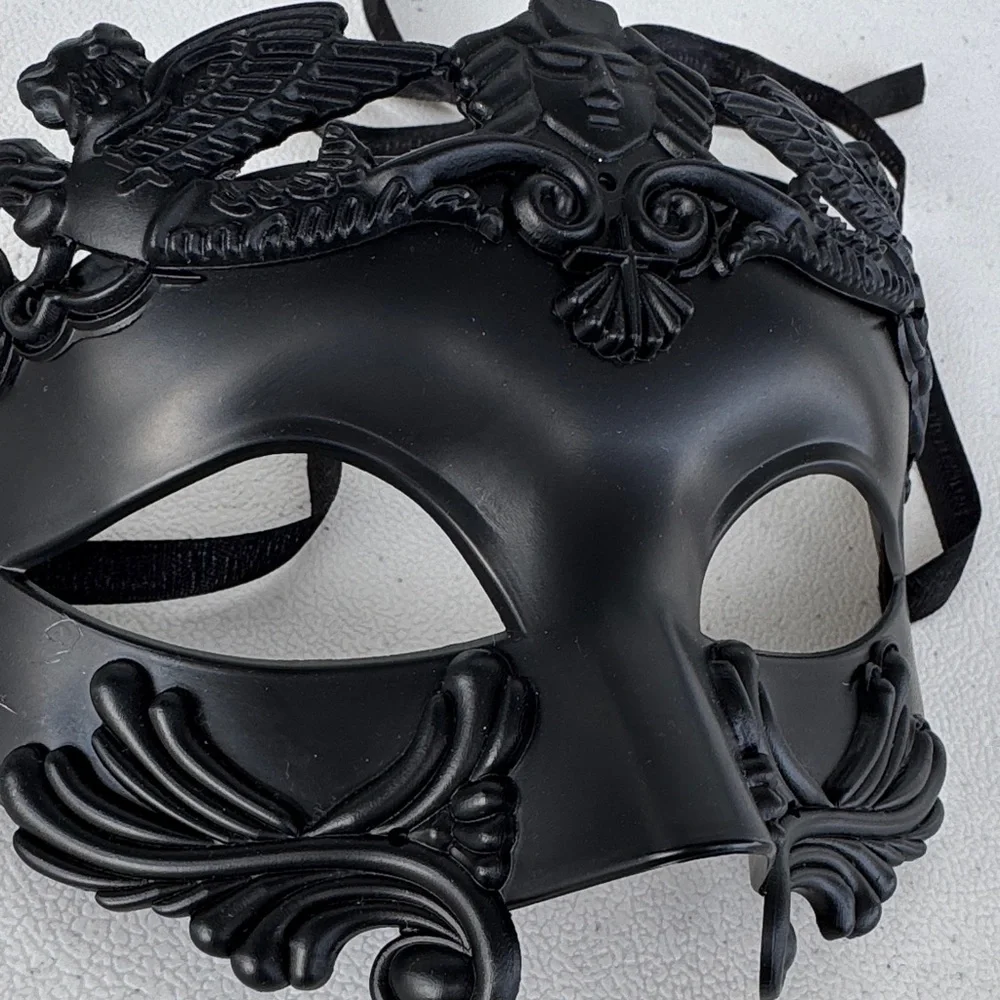 Black Ornate Face Mask mascaraed mask NEW